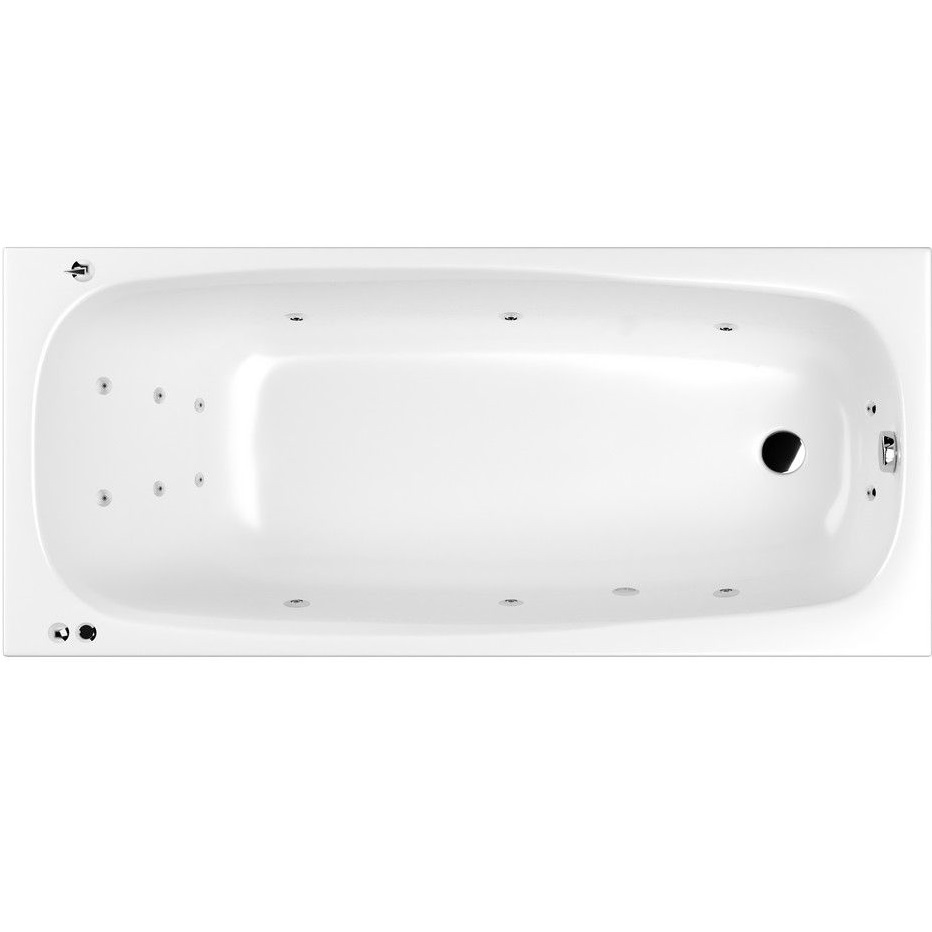 Ванная гидромассажная Whitecross Layla SMART 0102.180080.100.SMART.CR 180x80 см, (белый глянцевый, хром), каркас, слив перелив